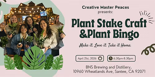 Plant Stake Craft & Plant Bingo