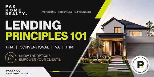 Lending Principles 101: FHA | Conventional | VA | ITIN