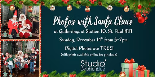 Photos with Santa at Gatherings at Station 10!