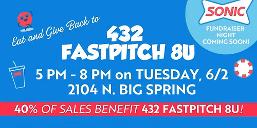 432 Fastpitch 8U Sonic Fundraiser Night