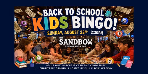 Back to School Kids Bingo!
