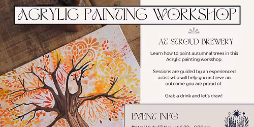 Autumnal Trees Painting Night at Stroud Brewery - 5th Nov 6:30 - 8:30pm