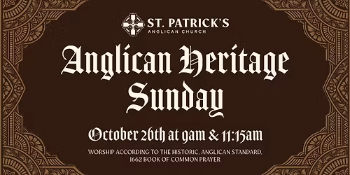 Anglican Heritage Sunday