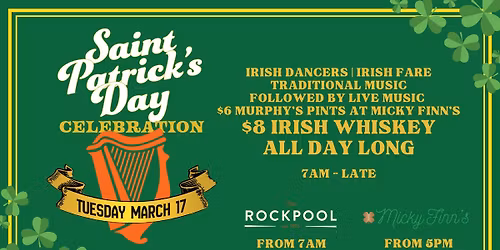 St Paddy's Day Party - Micky Finns & The Rockpool