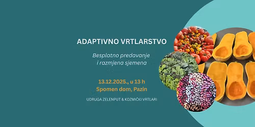 Adaptivno vrtlarstvo i razmjena sjemena - Pazin