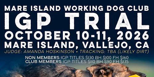 Mare Island WDC Fall Trial 1 and Fall Trial 2