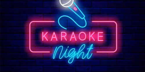 Kareoke night at Tiki Bar