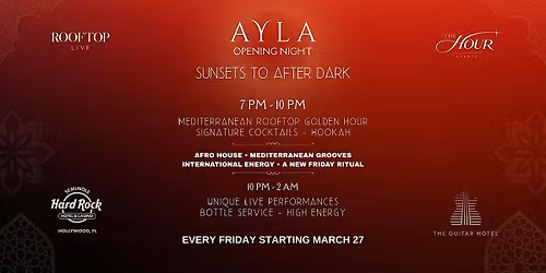 AYLA \u2013 Sunsets to After Dark | Launch Night at DAER Rooftop