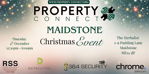 Property Connect Connect Maidstone Christmas Networking 4th December