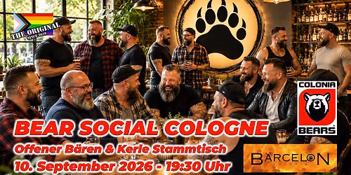 85. BEAR SOCIAL COLOGNE - Offener B\u00e4ren & Kerle Stammtisch