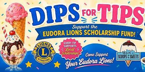 Dips for Tips with the Eudora Lions Club