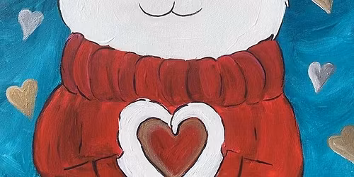 POP UP FAMILY EVENT - PAINTING ON CANVAS BEAR MY HEART $5.00