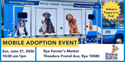 Mobile Adoption Event- Rye Farmer's Market