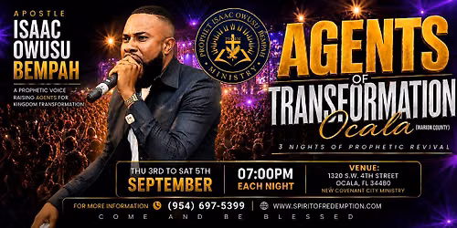 Agents of Transformation \u2013 Ocala Prophetic Revival 2026