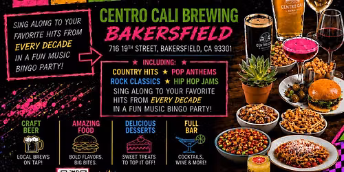Music Bingo Night @ Centro Cali Brewing