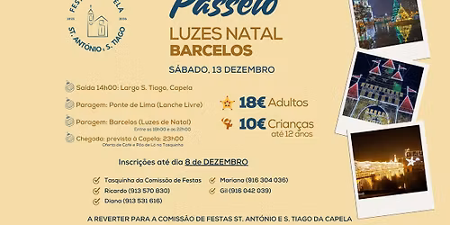 PASSEIO \u201cLUZES DE NATAL \u2013 BARCELOS\u201d