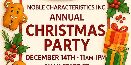 Noble Characteristics FREE Christmas Party for kids!