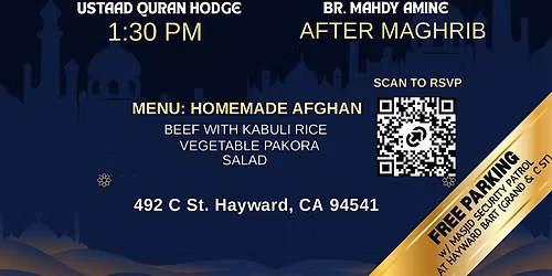 Masjid Furqaan Hayward - Ramadan Community Iftar