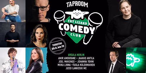 Fat Lizard Comedy Club Elokuu 2026