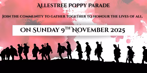 Allestree Poppy parade \ud83d\udccd St Nicks Church \u27a1 Park Farm Shopping Centre