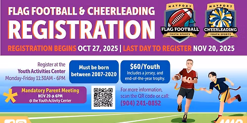 Youth Flag Football & Registration Deadline