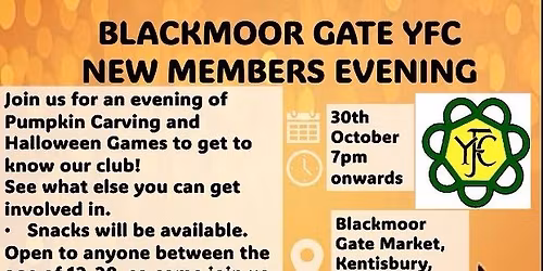 Blackmoor Gate YFC new members evening