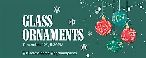 Glass Ornament Painting at 19 Acres Cider