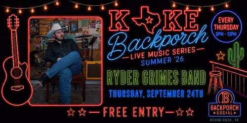 KOKE BACKPORCH PRESENTS: Ryder Grimes Band