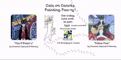 Cats on Canvas Painting Paw-ty!