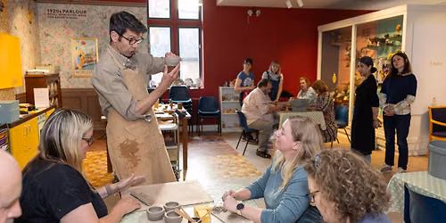6 week hand-building and wheel-throwing course using stoneware clays