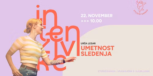 UMETNOST SLEDENJA | sobotna intenzivka | 22.11.2025