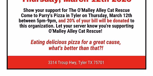 O'Malley Alley Cat Rescue Fundraiser 
