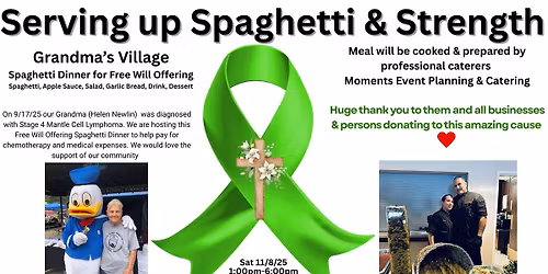 Spaghetti Benefit Dinner for Grandma's  Cancer Battle