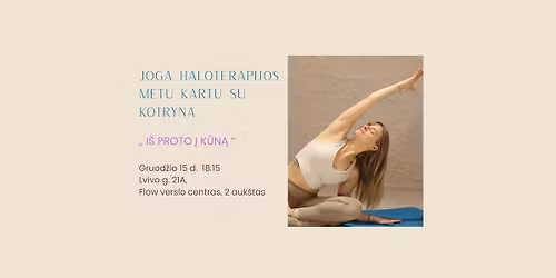 I\u0161 proto \u012f k\u016bn\u0105. Joga haloterapijoje.