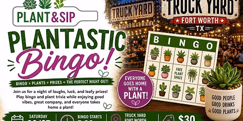 Plantastic Bingo at Truck Yard Fort Worth - 09\/27 at 5 p.m.