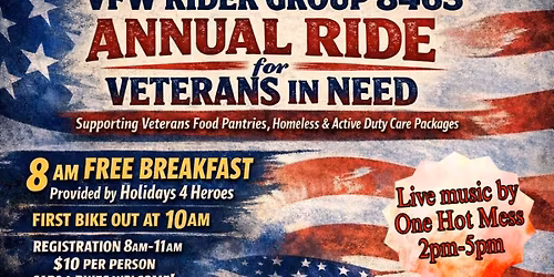 5th Annual VFW 8463 Ride for Veterans in Need