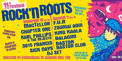 Festival Rock'N Roots 11 \u00e8me \u00e9dition 