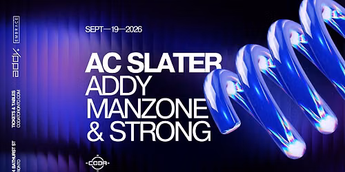 AC SLATER x CODA | September 19th