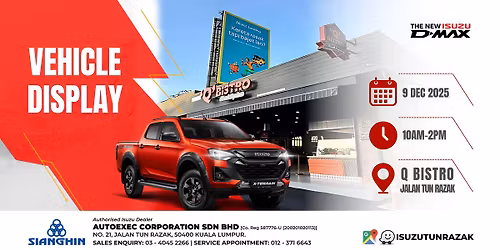 Isuzu D-Max X-Terrain Vehicle Display at Q Bistro
