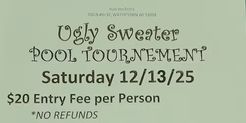 12\/13\/25 Monthly Pool Tournament @ Run-Inn Erin's