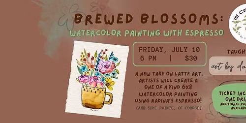 Brewed Blossoms: Watercolor Painting with Espresso @ The Coffee Plant