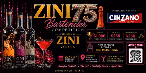 ZINI 75 BARTENDER COMPETITION
