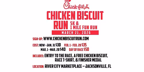 Chick-fil-A Chicken Biscuit Run 5k & 1 Mile Fun Run