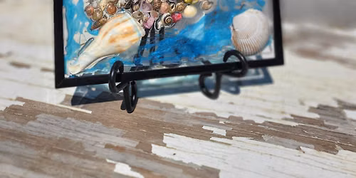 Seashells on the Seashore Glass Art Class