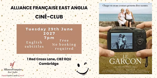 Cin\u00e9-club in Cambridge - Le Gar\u00e7on (A French Family)