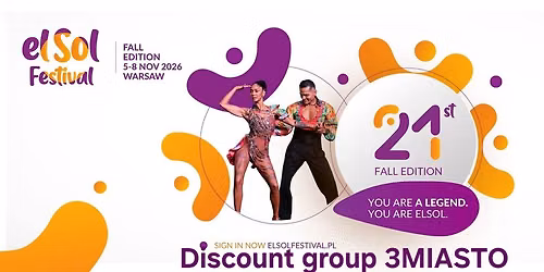 Discount group 3MIASTO for EL SOL 2026 Fall Edition