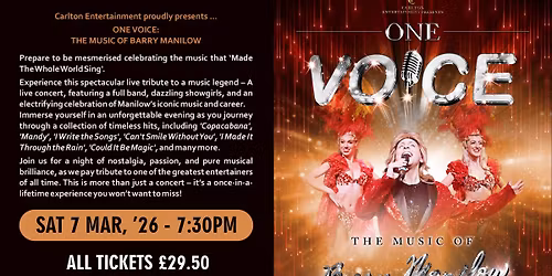 One Voice - The Music of Barry Manilow
