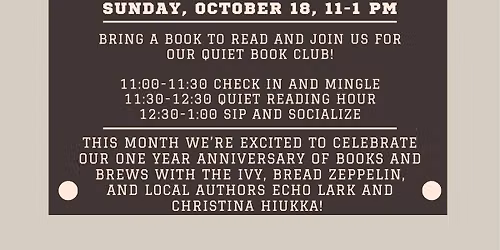 October Books and Brews