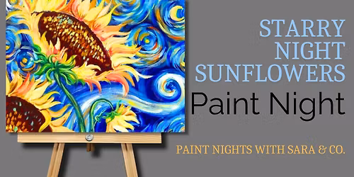 Starry Night Sunflowers Paint Night