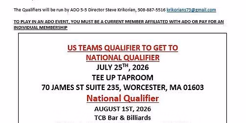 Qualifier to get to National Qualifier